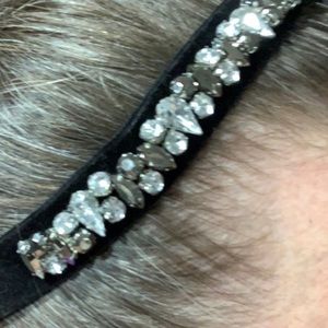 Rhinestone Covered Black Velveteen Headband!